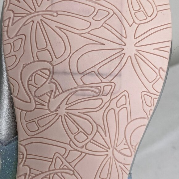 Sophia Webster Mini Girls Evangeline Butterfly Flats – Silver – Size 34 / 3Y - Picture 2 of 11